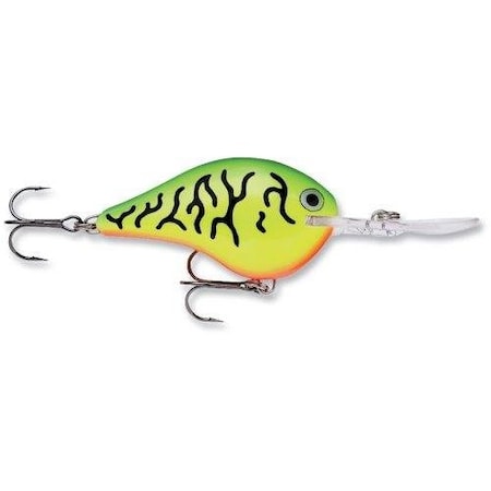 Rapala DivesTo 10 Crankbait 2 14, 35 Oz, Firetiger, Floating DT10FT